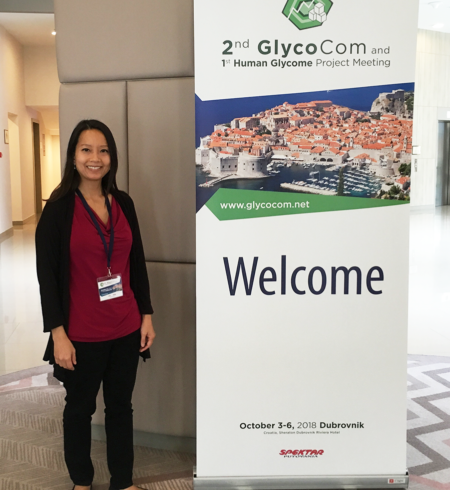 CEO and CSO Lori Yang presents at the 2nd GlycoCom in Dubrovnik, Croatia